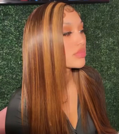 Highlighted Straight Lace Frontal Wig