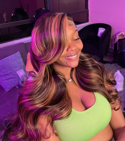 Highlighted Body Wave Lace Frontal Wig