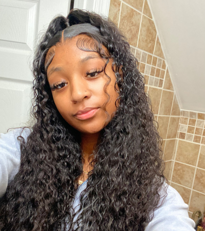 Water Wave Lace Frontal Wig 180 % Density