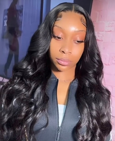 Virgin hair natural color body wave high quality wig - Premium human hair wig with natural color and beautiful body wave texture for a timeless and versatile style