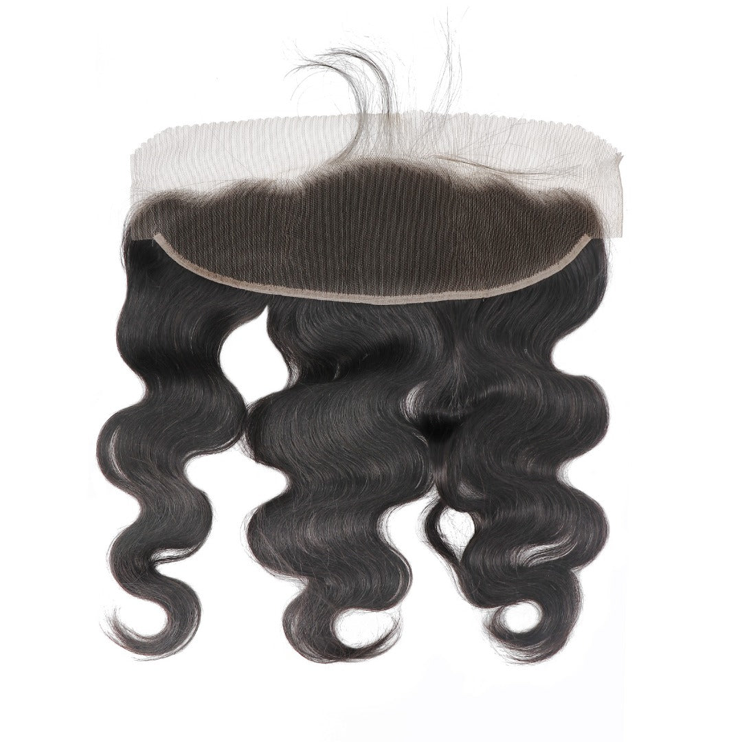 High quality 13x4 virgin hair frontal - Body wave texture - Premium human hair frontal with 13x4 size, offering a natural-looking hairline and gorgeous body wave texture for a versatile and effortless style.