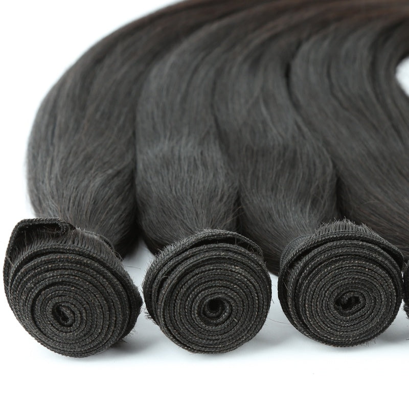 High quality virgin hair straight bundles - Premium human hair bundles with sleek and silky straight texture, offering a classic and polished look for various styling options