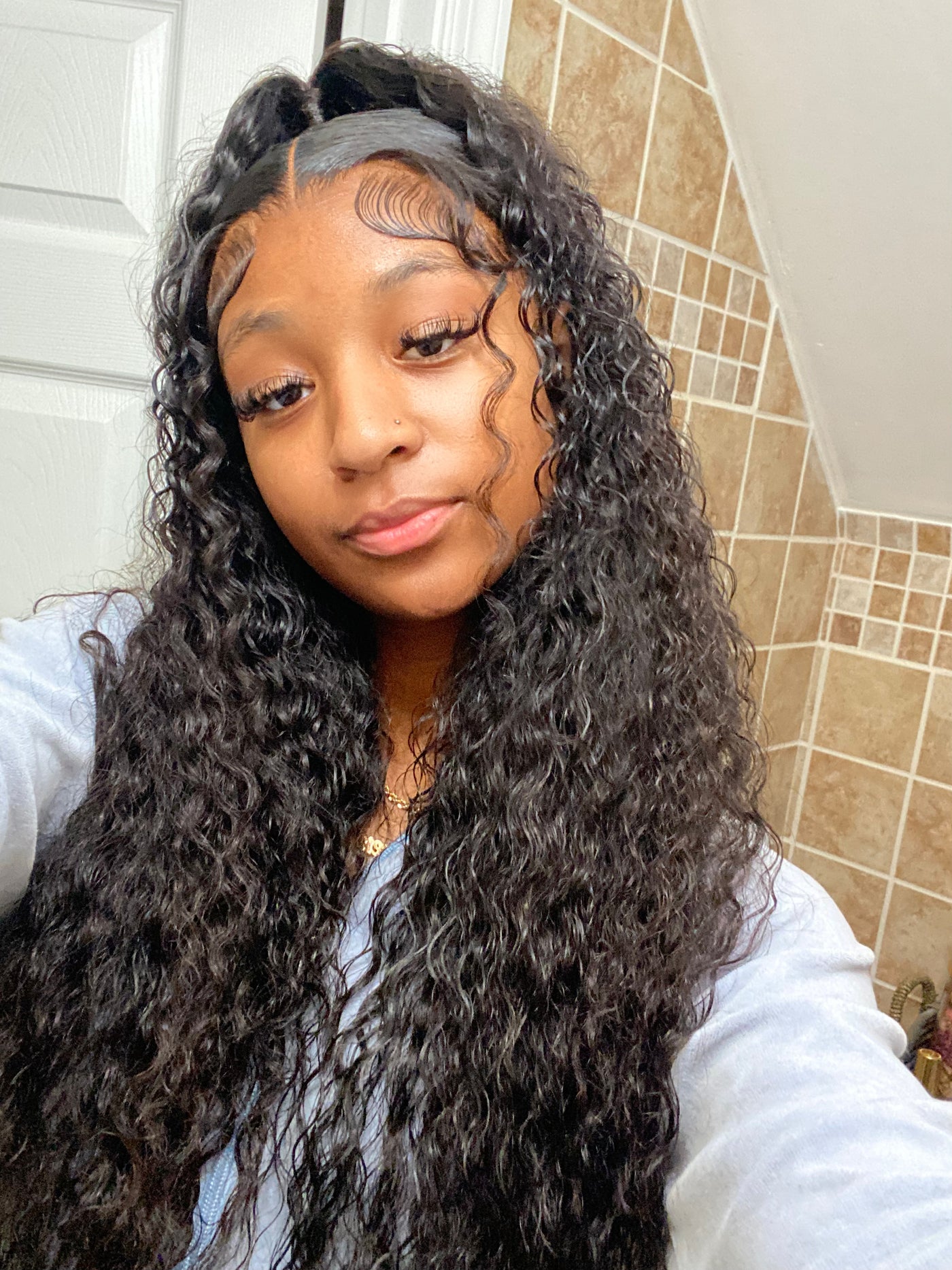 Water Wave Lace Frontal Wig 180 % Density